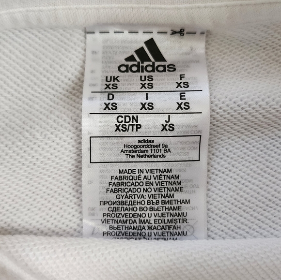 Adidas Womens White Mauve Oversized Pullover Sweatshirt lightweight Top, sz SZ - Picture 3 of 14